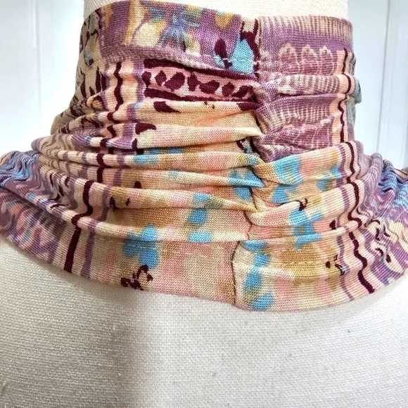 Free People Printed Heather Halter Top In Lilac Combo Size M - Picture 8 of 17